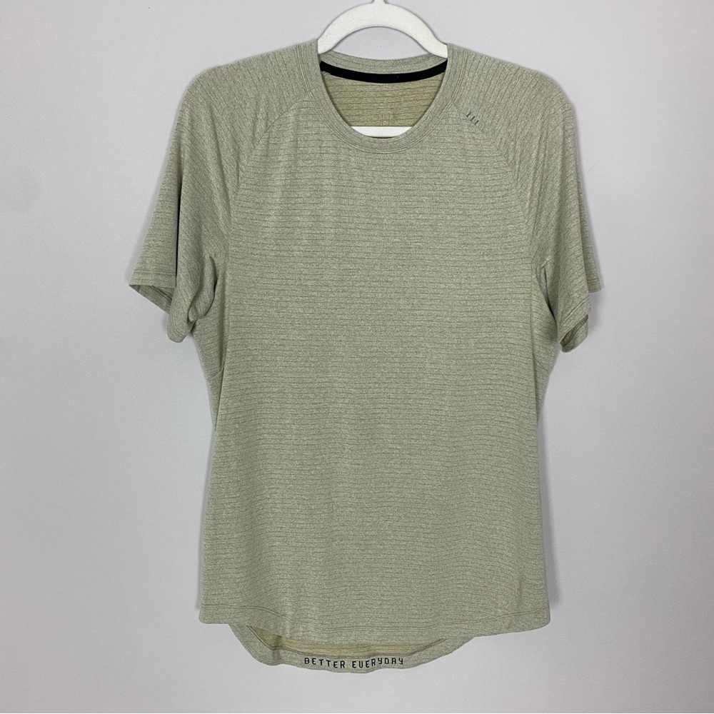 Lululemon Drysense Short Sleeve Shirt Mens Heathered Creamy Mint